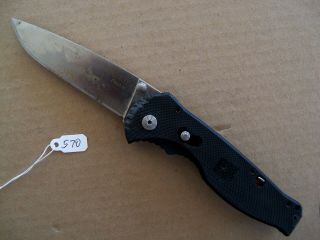Sog Flash Ii Folding Pocket Knife - Assisted Opening Black Fine Drop Point Blade