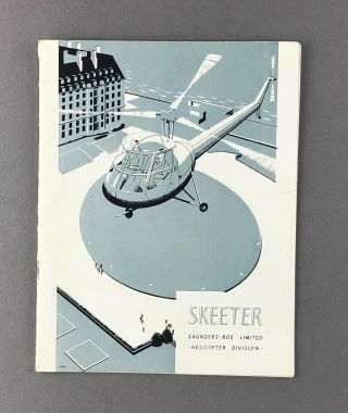 Saunders Roe Skeeter Helicopter Vintage Manufacturers Sales Brochure - Saro
