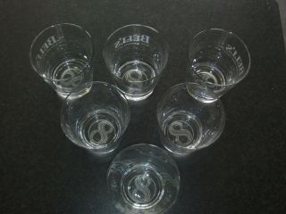 6 X Bells Aged 8 Years Heavy Based Scotch Whisky Glasses,  9.  5cm Tall