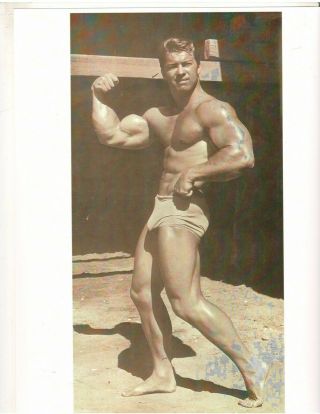 Bodybuilder Larry Scott Mr Olympia Bodybuilding Muscle Photo B&w 1964 Reprint