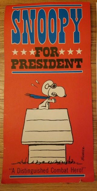 Vintage Snoopy Election Posters Peanuts Hallmark Lucy Charlie Linus Flying Ace 2