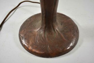 Antique Handel Slag Glass Table Lamp Base Hubbell Sockets 3