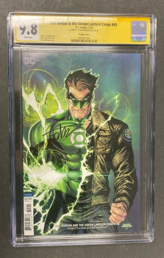 Hal Jordan & Green Lantern Corps 45 Signed By Tyler Kirkham Cgc 9.  8