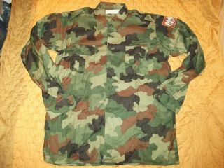 Yugoslavia Jna Army Camo Shirt Long Sleeve Camo Shirt Size 47 Big