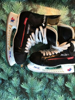 Vintage Hockey Skates - MICRON MEGA 10 - 90 Whit BLADES V2 - Impossible To Find 2