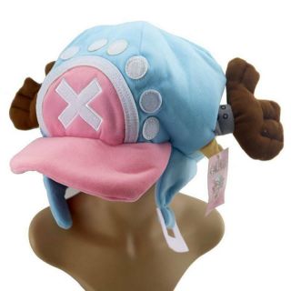 Anime One Piece Tony Chopper Cap Cosplay Plush Winter Hat Gifts Light Blue