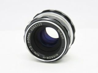 nikon nikkor - h auto f/2 50mm mf lens non - ai for nikon f mount vintage (1232) 2705 2