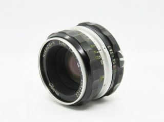 nikon nikkor - h auto f/2 50mm mf lens non - ai for nikon f mount vintage (1232) 2705 3