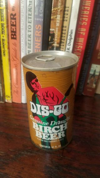 Dis - Go Birch Beer 12oz Pull Top soda Can 1970s Disco music graphics 3