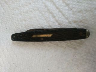 Vintage - Antique 1 Blade 1 Nail File Schrade Walden Small Pocket Folding Knife