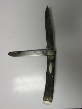 Vintage Ka - Bar 2 - Blade Old Timers Trappers Knife Model 1033.  Is.