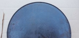 Vtg Wapak Cast Iron Skillet 12 Arch Logo Heat Ring HTF Rare Antique Pan USA Head 2