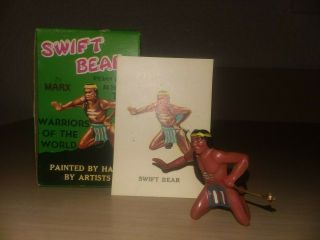 Vintage Marx Warriors Of The World Indian Brave Swift Bear With Box/card