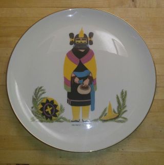 Vintage 1975 Hopi Kachina Collectible Plate: The Maiden