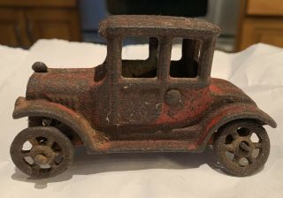 Vintage Cast Iron Model T Toy Car - Arcade Hubley - 4 - 1/8”