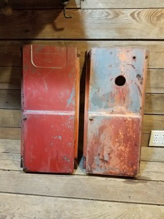Bowser 575 Gas Pump Doors Sides Parts Cut Off Short Red Vintage Station