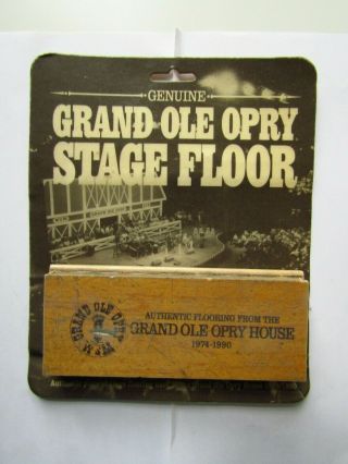 Vintage Grand Ole Opry House Stage Floor Wood Block 1974 - 1990