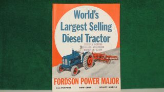 Ford Tractor Brochure On Fordson Power Major Diesel Tractor From 1959,  N, .