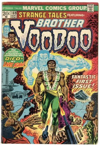 Strange Tales 169 Vg/fn 5.  0 Ow/white Pgs 1st App.  Brother Voodoo Marvel 1973