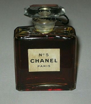 Vintage Perfume Bottle Chanel No 5 Bottle Tpm 1/2 Oz - Open 3/4,  Full - Pre 1950