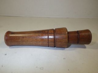 Vintage Iverson Single Reed Duck Call Made Of Wood In