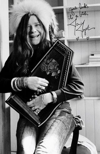Rare Autographed Janis Joplin Glossy 8x10 Photo Print