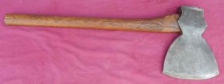 Antique 19th C.  Hand Forged Broadaxe Marked Nashua Nh