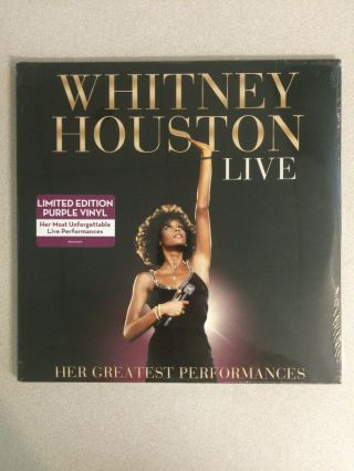 Whitney Houston Live Her Greatest Performances 2 Lp Purple Vinyl 2014