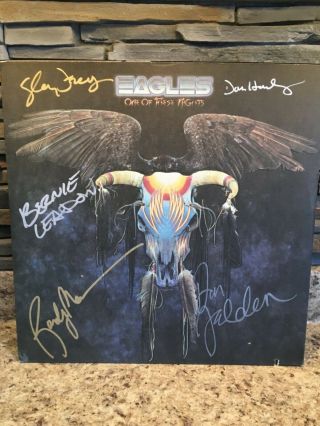 Rare Signed Eagles Album One Of These Nights Lp Henley Frey Leadon Felder
