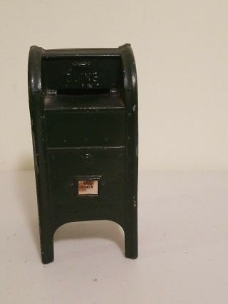 Vintage Cast Iron Coin Bank US Mail Box Letters please look picture 2