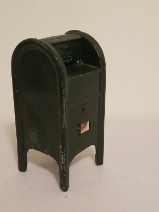 Vintage Cast Iron Coin Bank US Mail Box Letters please look picture 3