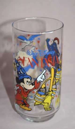 Advertising Drinking Glass Walt Disney/fantasia - Mickey Mouse/mcdonald/ Coca - Cola