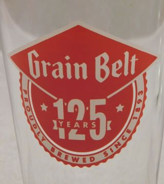 Set Of 4 Grain Belt Beer 16oz Pint Glasses 125 Years Collectors Edition Ulm