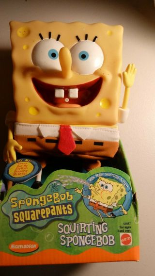 Nickelodeon Squirting Spongebob Figure Vintage - 2000 Water Play - Rare