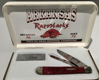 Vintage Case Knife Arkansas Razorbacks Duke 1994 Basketball Championship