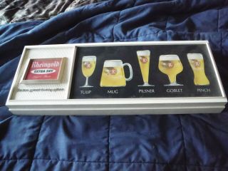Vintage Rheingold Beer Lighted Bar Sign