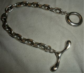 Vintage C.  1950 Sterling Silver Midcentury Modern Link Bracelet Signed Rlm Vafo