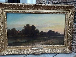 18th 19th Century Landscape Painting 1840 George Augustus Williams