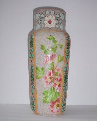 Large 16 " Antique French Hb Choisy Pottery Vase - Art Nouveau And Gorgeous