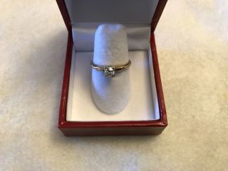 14 Kt Yellow Gold Vintage Engagement Ring Size 7