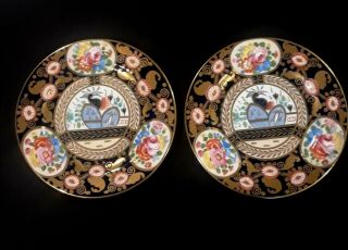 Rare 200 Year Old Swansea Porcelain Plates No.  219 Gaudy Welsh
