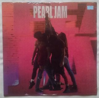 Vintage Us 1st Press Pearl Jam Ten Vinyl Lp Epic 1991