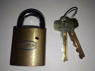 Best Champlin (champlin Oil) 2nd Model Logo Padlock,  Lock With Key