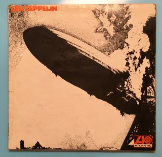 Led Zeppelin 1st Album - 1969 Atlantic 588171 Orange Lettered Cover - Grey Line
