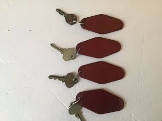 Four Rare Vintage Motel Room Key Fobs With Keys - Ardsley Motel,  Mechanicvil,  NY 3