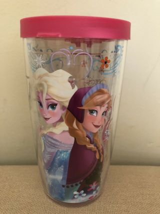 Disney Frozen Elsa & Anna Tervis Insulated 10 Oz Tumbler Cup Microwave Safe Euc