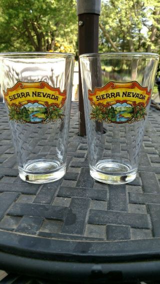 Sierra Nevada Pale Ale Pint Beer Glasses Set Of 2 -