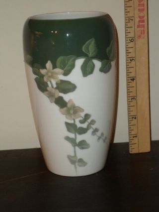 Vintage Hand Painted " Royal Copenhagen " Vase - Jasmine Flowers