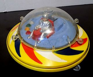Vintage Plastic Battery Operated Space Ship Db - 2,  Ok Co,  Hong Kong
