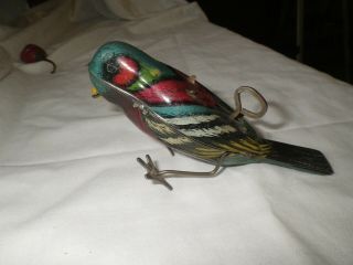 Vintage Antique Tin Toy Wind Up Pecking Bird - Patented1927